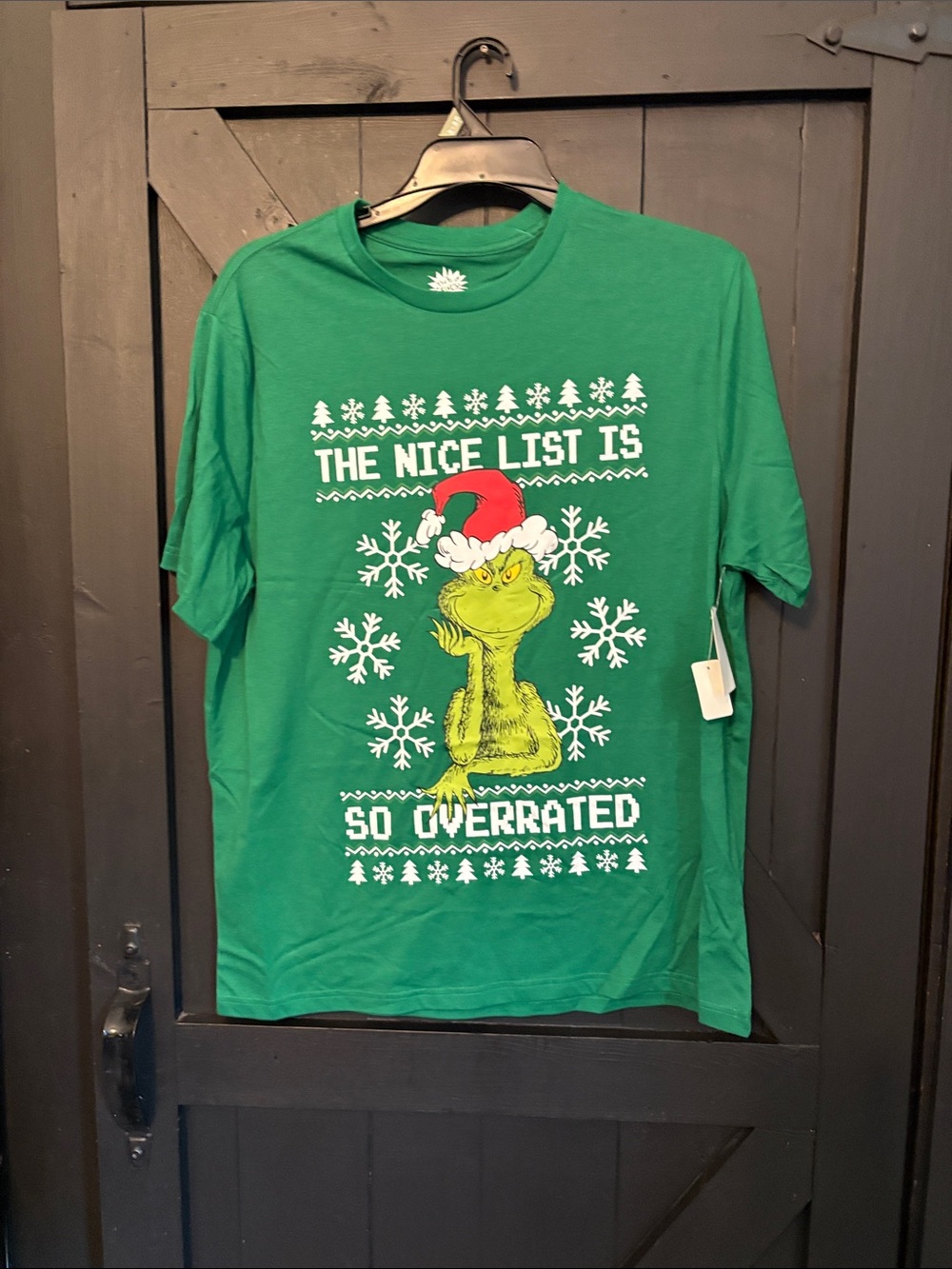 Green Grinch Graphic Short-Sleeve Tee - Holiday Statement Shirt